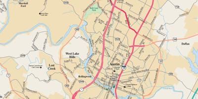 Austin քարտեզի վրա