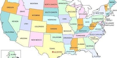 Austin քարտեզի վրա ԱՄՆ-ի