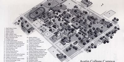Austin Campus коллежа քարտեզի վրա